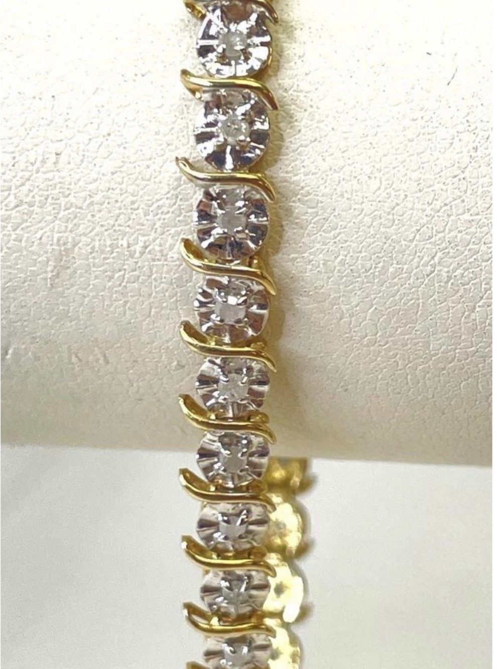 Gold and Diamond Tennis Bracelet - Women's Jewelry